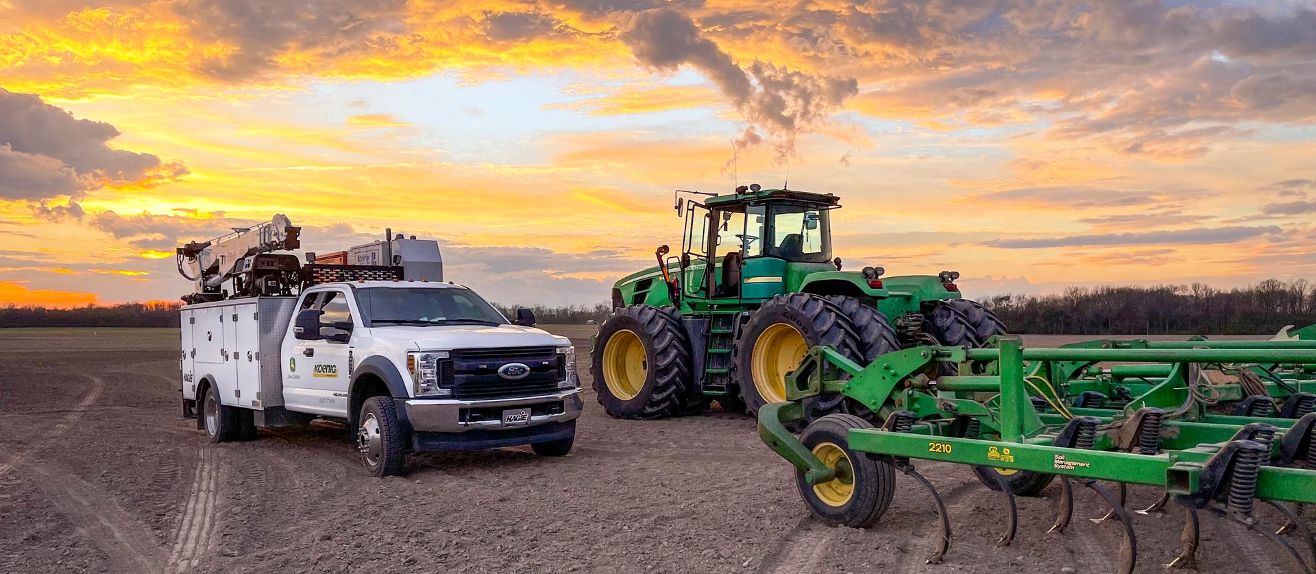 Tractor and service truck anner